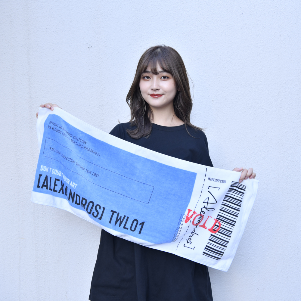 Ticket Face Towel(Blue)