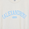 Vintage Style T-Shirt(Natural×Blue)