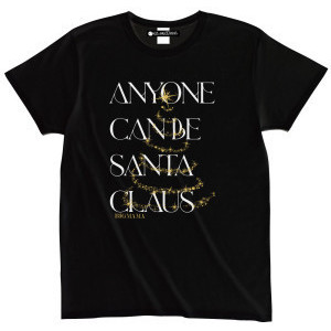 NEW  Anyone can be Santa Claus　Tシャツ (黒)