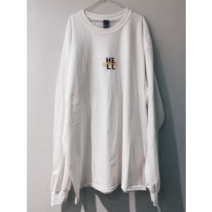 HELL sinki TEE Yellow logo ver.(white/long sleeve)