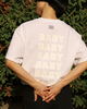 BABYBABY T-Shirt（半袖白ボディ×白プリント）