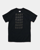 BABYBABY T-Shirt（半袖黒ボディ×黒プリント）