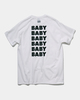 BABYBABY T-Shirt(半袖白ボディ×黒プリント)