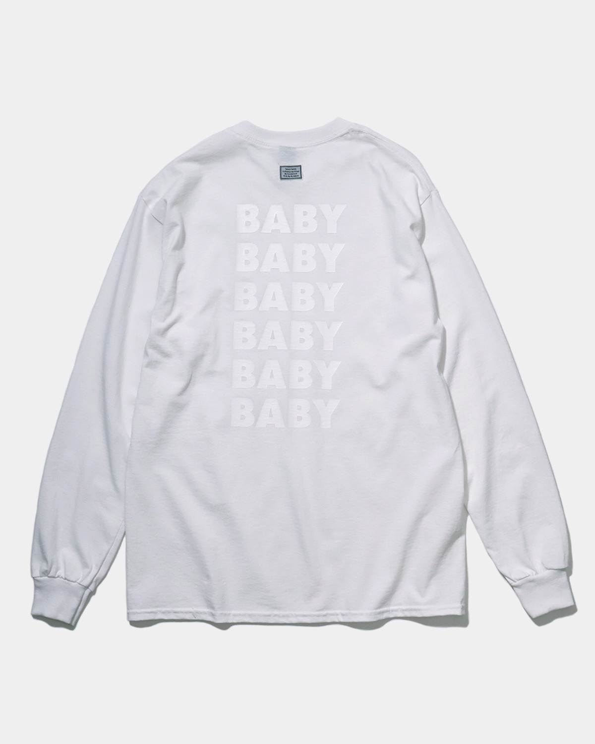 BABYBABY  Long Sleeve T-Shirt（白ボディ×白プリント）