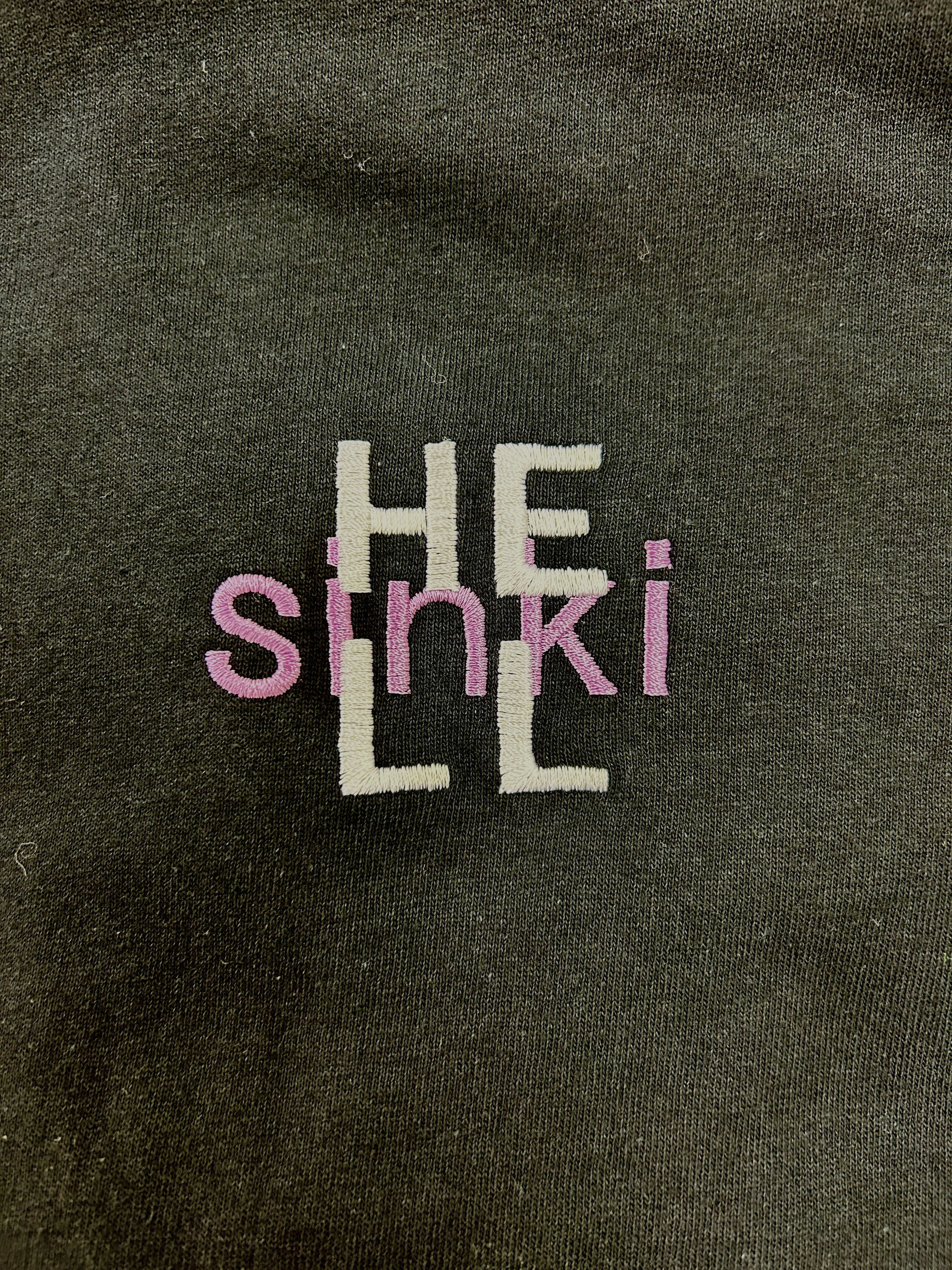 HELL sinki TEE amethyst logo ver.(black/long sleeve)