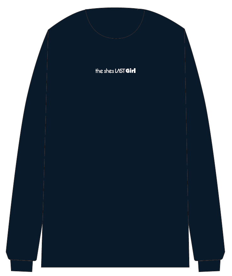 the shes LAST Girl logo long Tee(ネイビー)