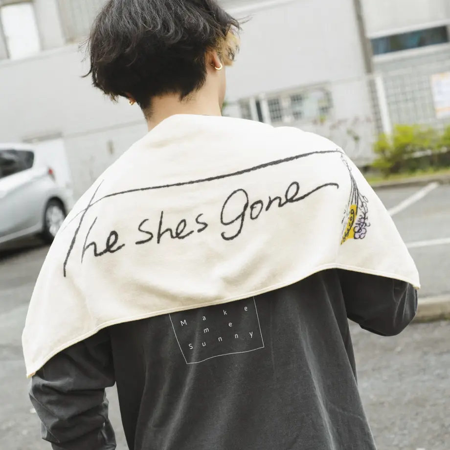 flower logo facetowel(クリーム)