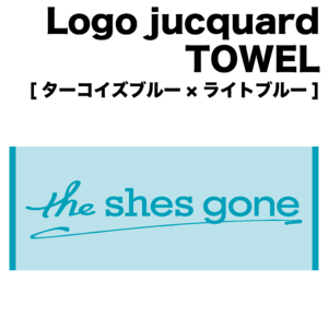 Logo jucquard TOWEL(ターコイズブルー×ライトブルー)