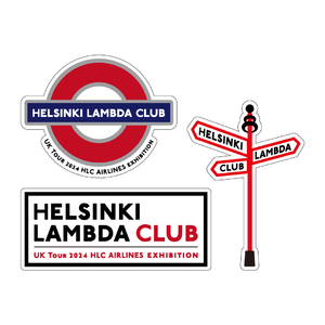 Helsinki Lambda Club UK Tour 2024 HLC AIRLINES EXHIBITION Sticker Set