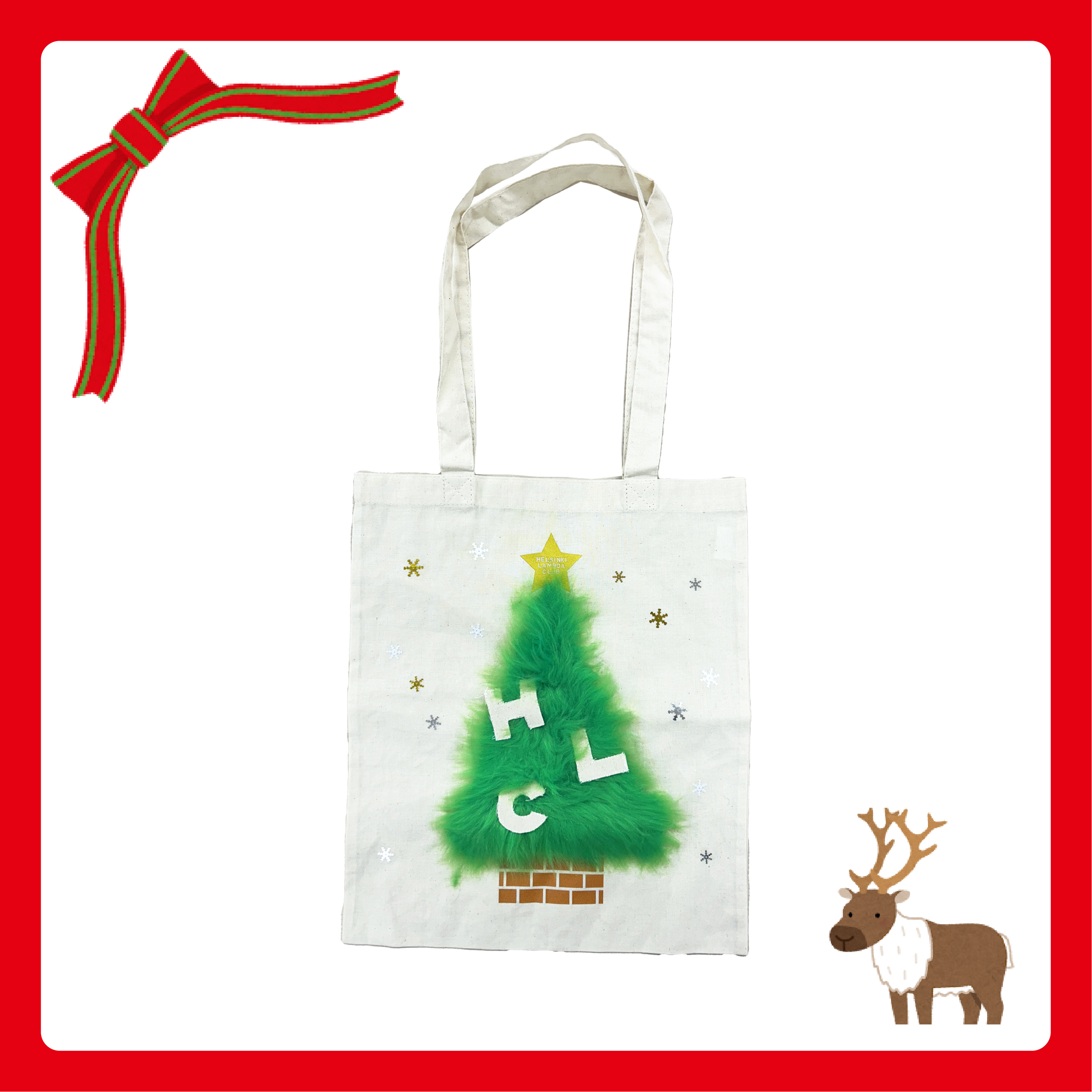 【受注生産：12月下旬より順次発送】Christmas  Handmade Tote Bag