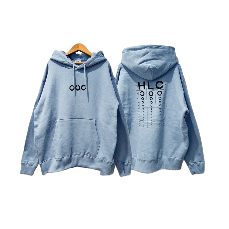 EYE TEST Hoodie (acid blue / ash)