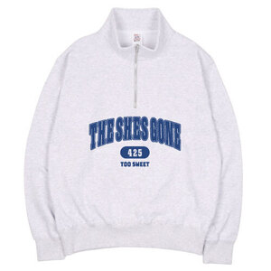 College Logo Half Zip（グレーアッシュ）