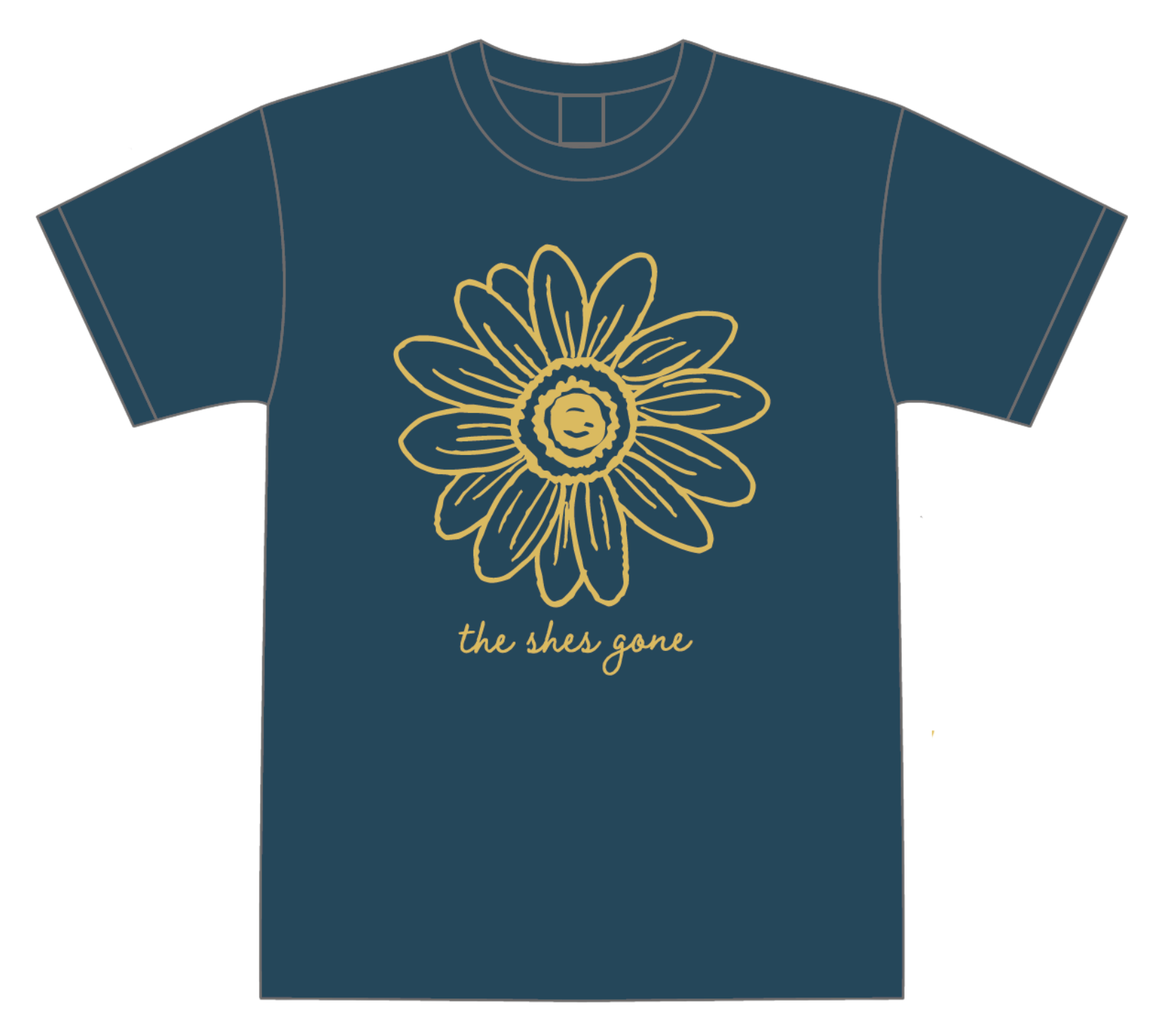 AGAIN flower Tee(Slate)