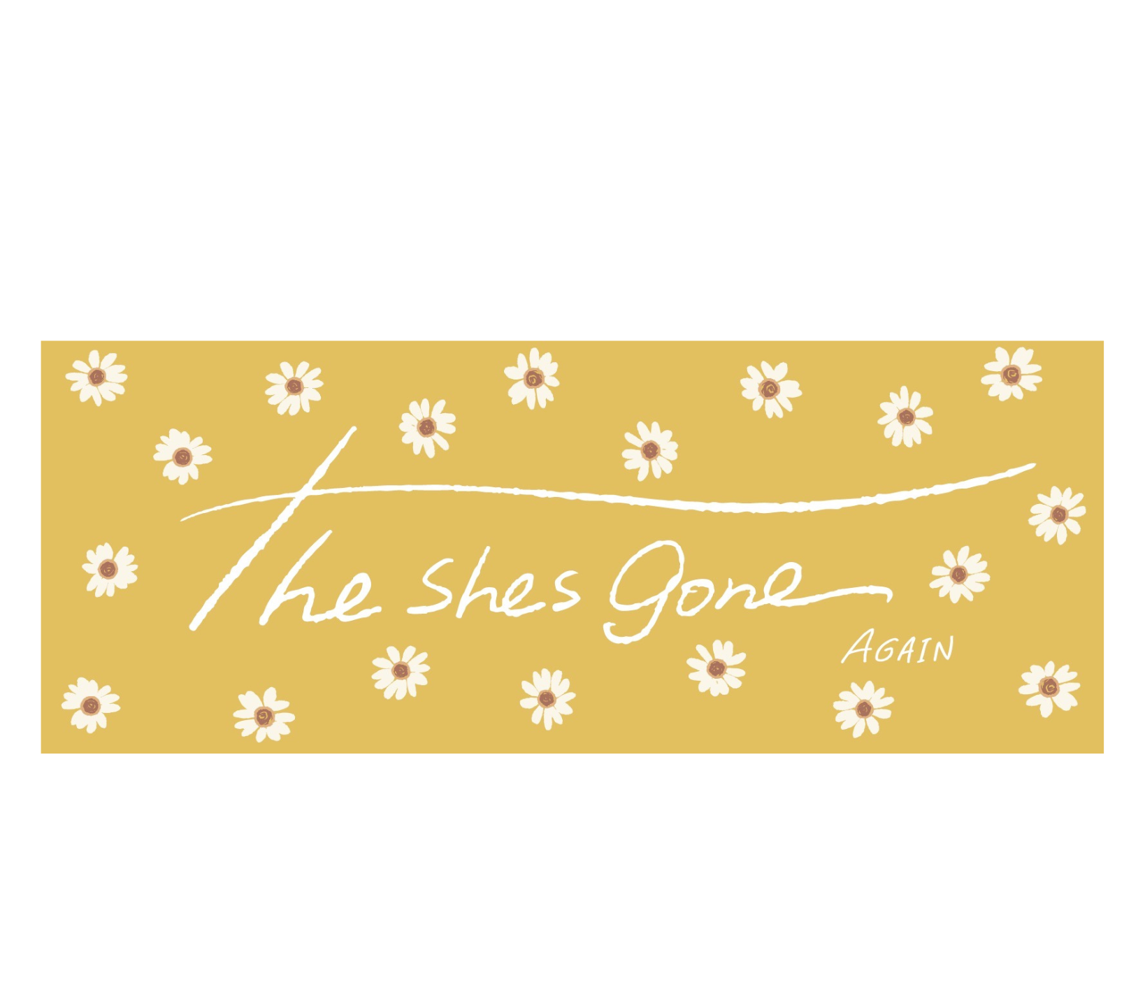 AGAIN flower Towel(Mustard yellow)