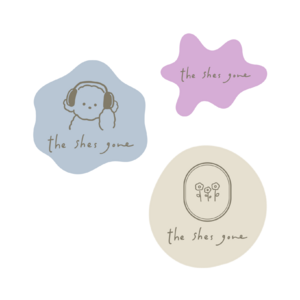 Dog&flower sticker set