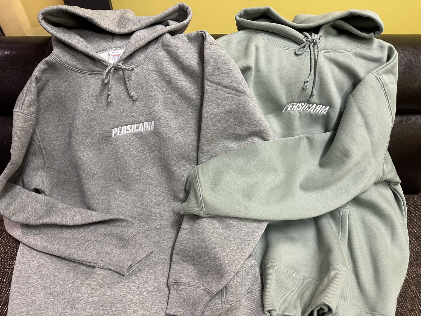 刺繍パーカ 第二弾（ヘザーグレー / 裏起毛）