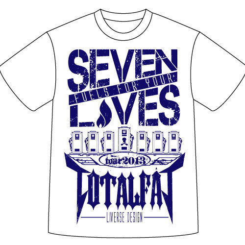 【SALE】SEVEN LIVES Tシャツ（ホワイト×ネイビー）