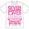 【SALE】SEVEN LIVES Tシャツ（ホワイト×ピンク）