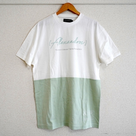【ONLINE LIMITED】BI-COLOR TEE (GREEN/GRAY)