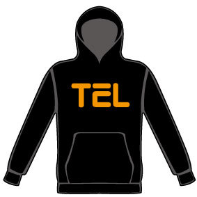 TEL パーカー(ブラック)