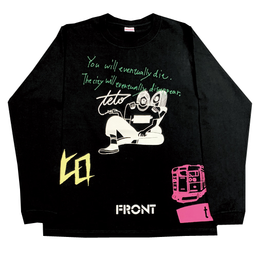 Multi Print L/S Tee(ブラック)