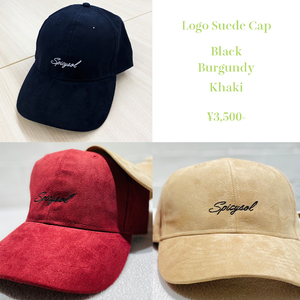【SALE】「Logo Suede Cap」 (全3色)