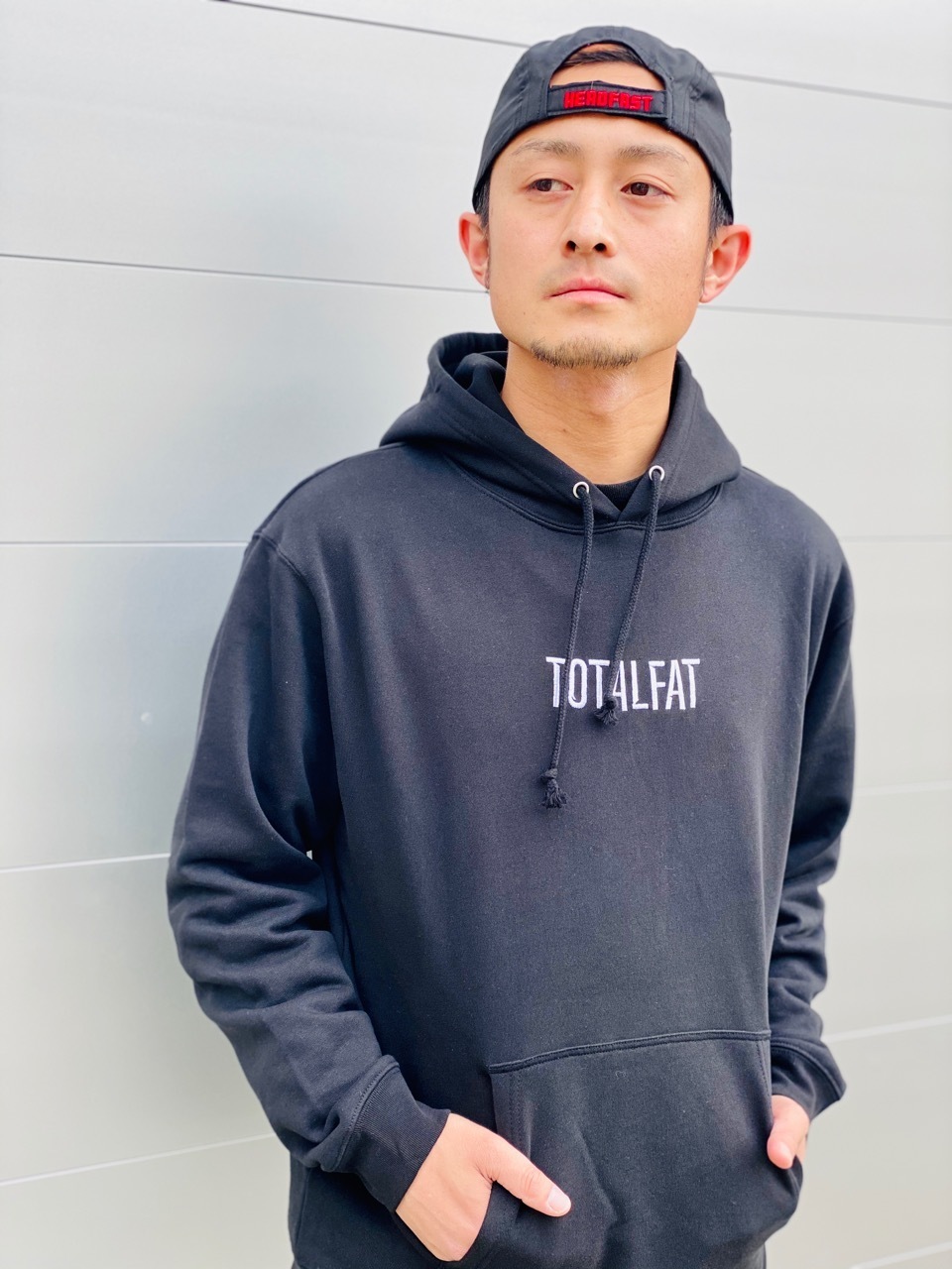 TOTALFAT刺繍パーカ(BLACK)
