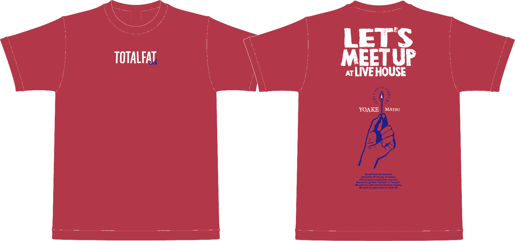 【 受注生産 】待ち合わせはライブハウスでTシャツ(夜明け待つピンク)