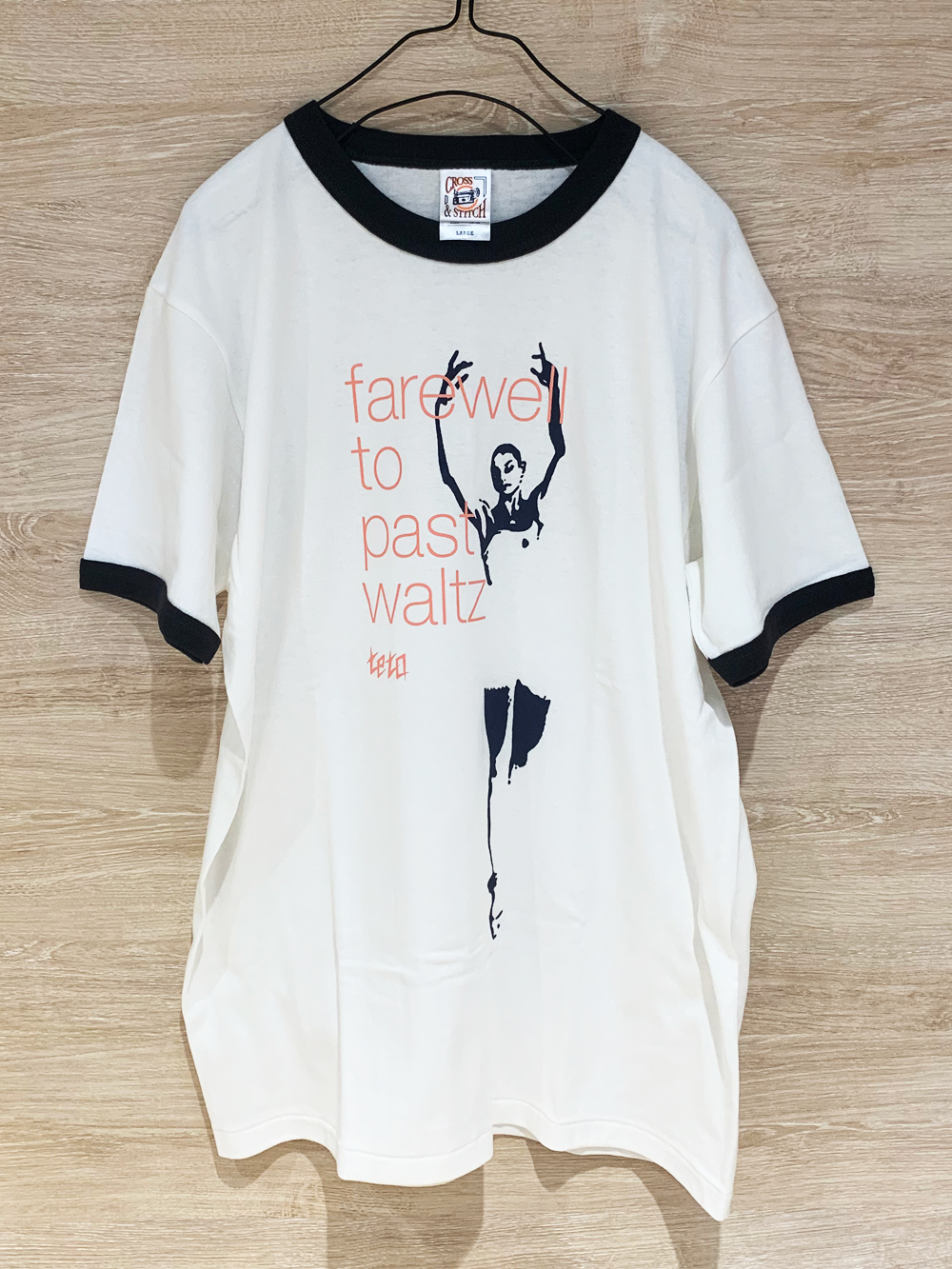 【受注販売】farewell to past waltz Tee(ナチュラル×スミクロ)