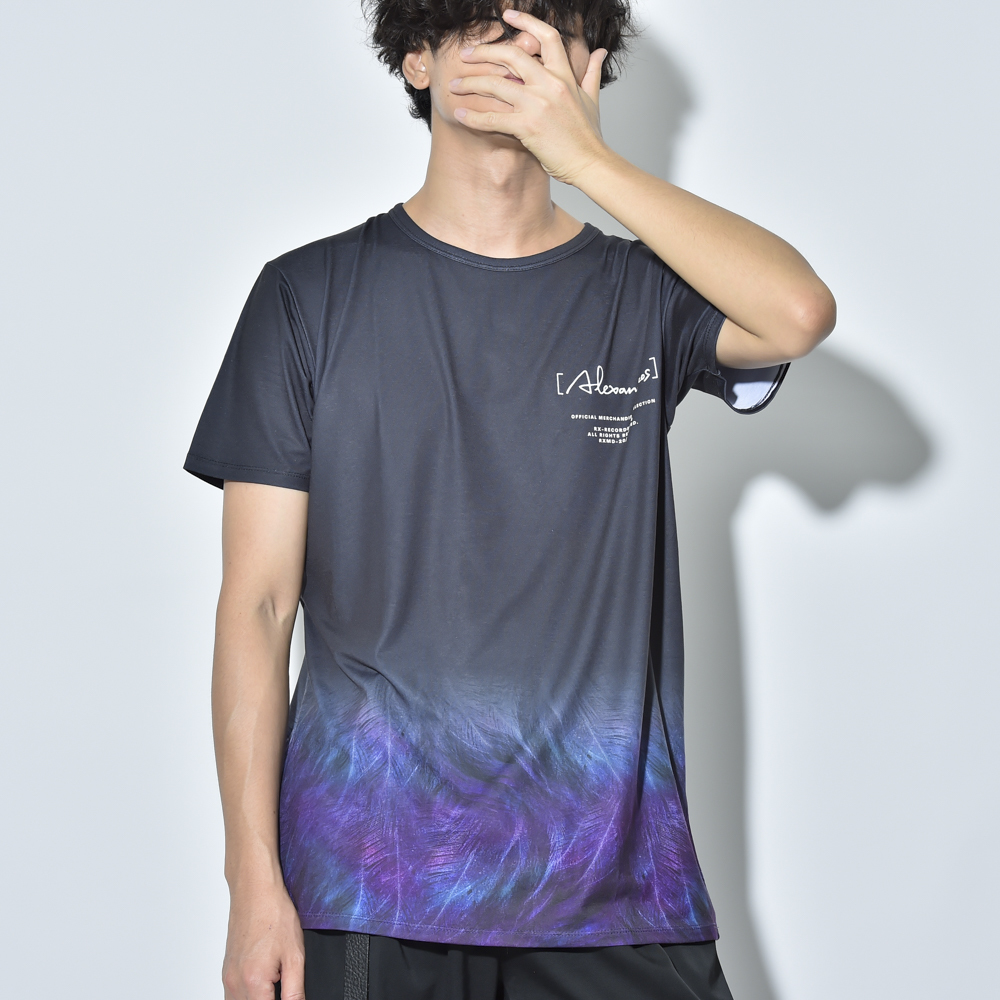 FEATHER GRADATION TEE(BLACK)