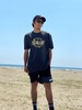 Flower ロゴ Tシャツ (ヘザーブラック)