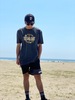 Flower ロゴ Tシャツ (ヘザーブラック)