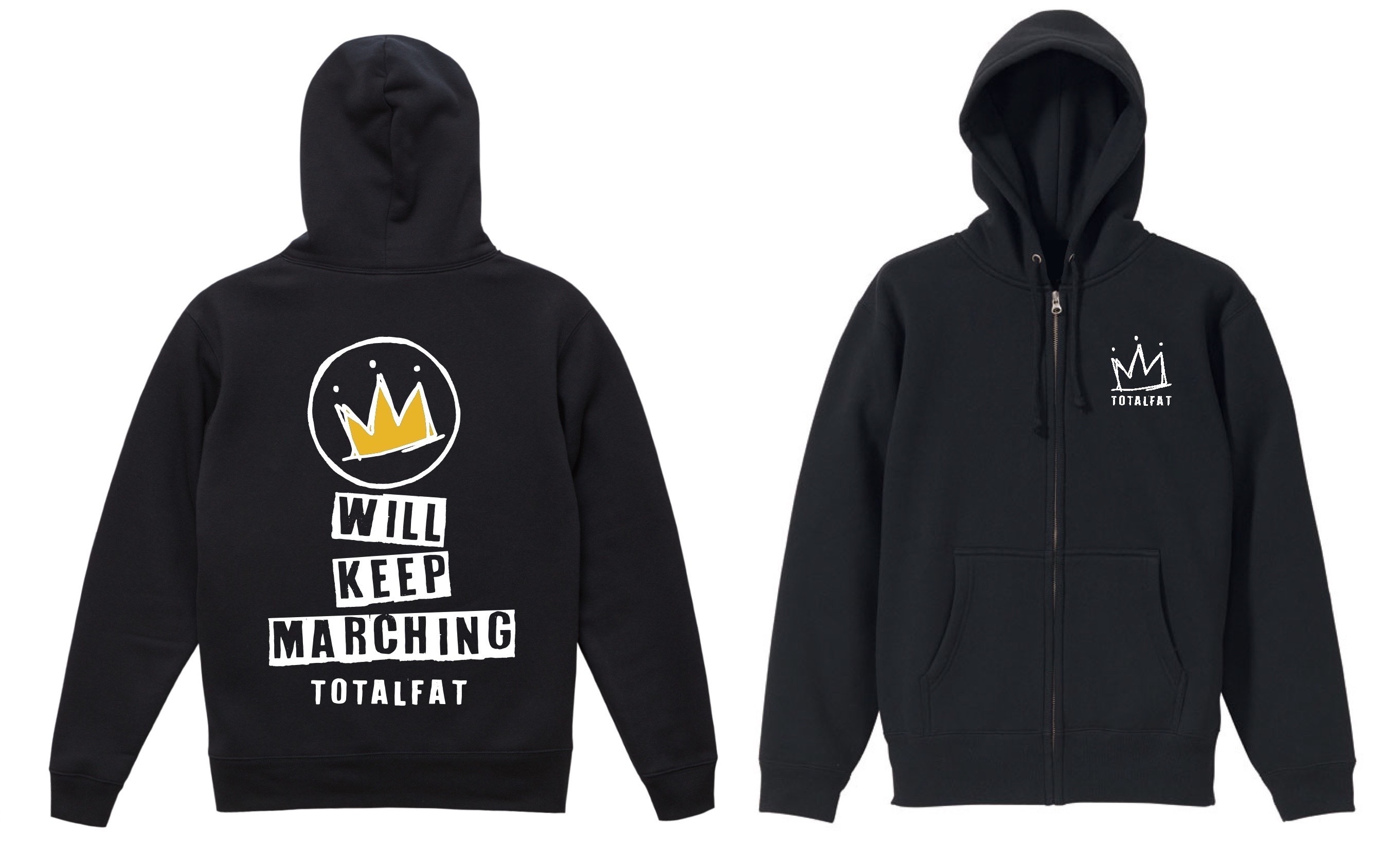 WILL KEEP MARCHING ZIP パーカ