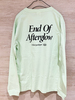 【受注販売】end of aftergrow L/S Tee(ミルキーライム)
