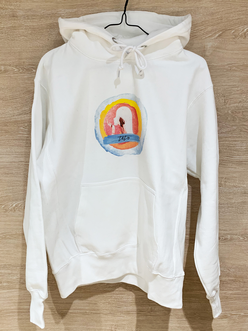 【受注販売】Hoodie(ホワイト / 小池貞利デザイン)