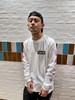 ロゴパッチ風ロンT(ホワイト)