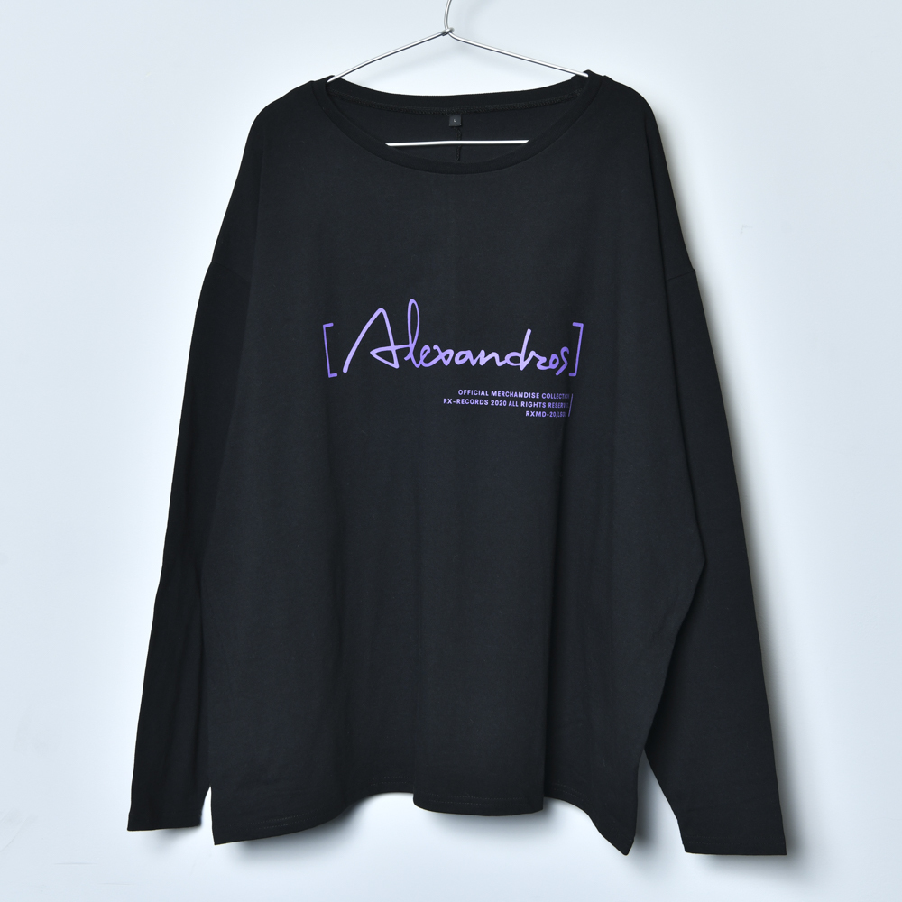 Boat Neck Long Sleeve Tee (black)