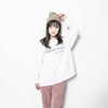 Boat Neck Long Sleeve Tee (white)