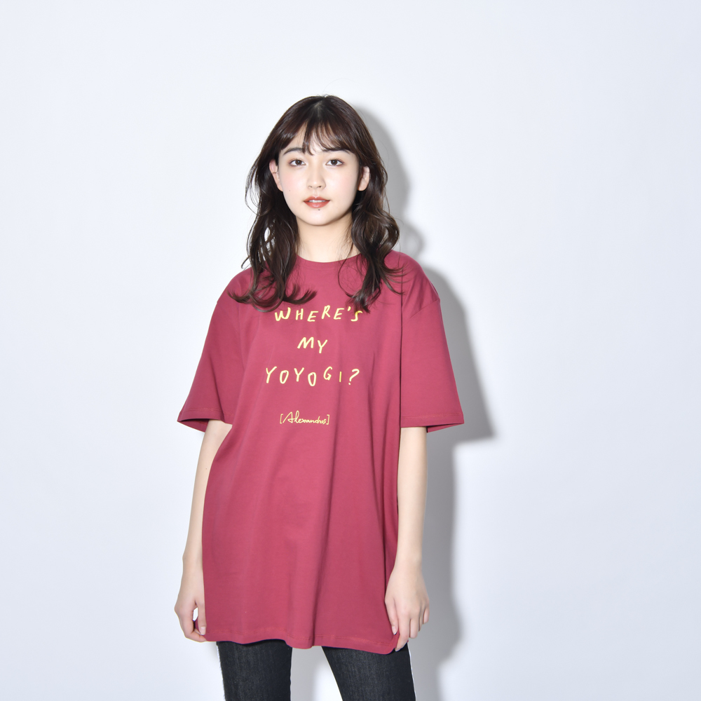 Where's My Yoyogi? LOGO TEE(BURGUNDY)
