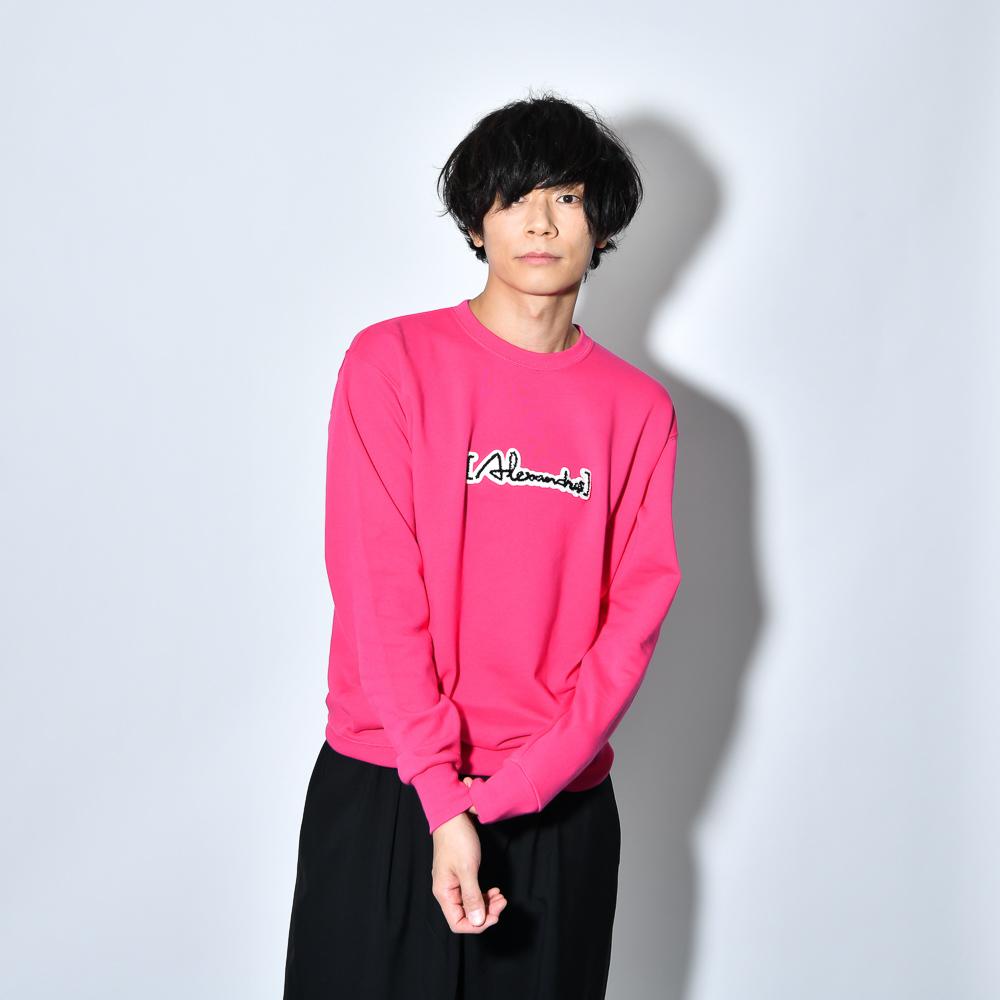 Patch Sweat Shirt(FLAMINGO_PINK)