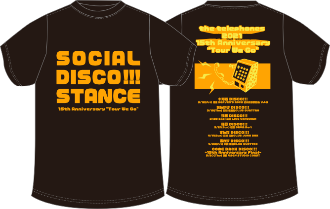 SOCIAL DISCO STANCE Tシャツ(スミ)